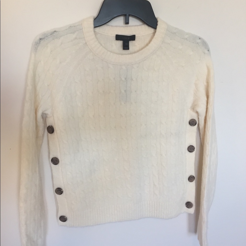 NWT Cozy J. Crew Sweater with Side Buttons